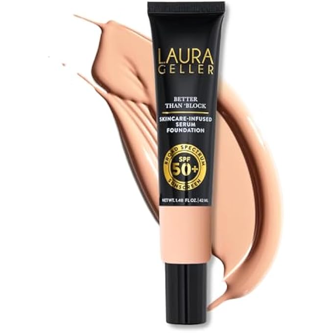 LAURA GELLER BETTER THAN BLOCK SKINCARE-INFUSED SERUM FOUNDATION WITH BROAD SPECTRUM SPF 50+, FAIR - Image 1
